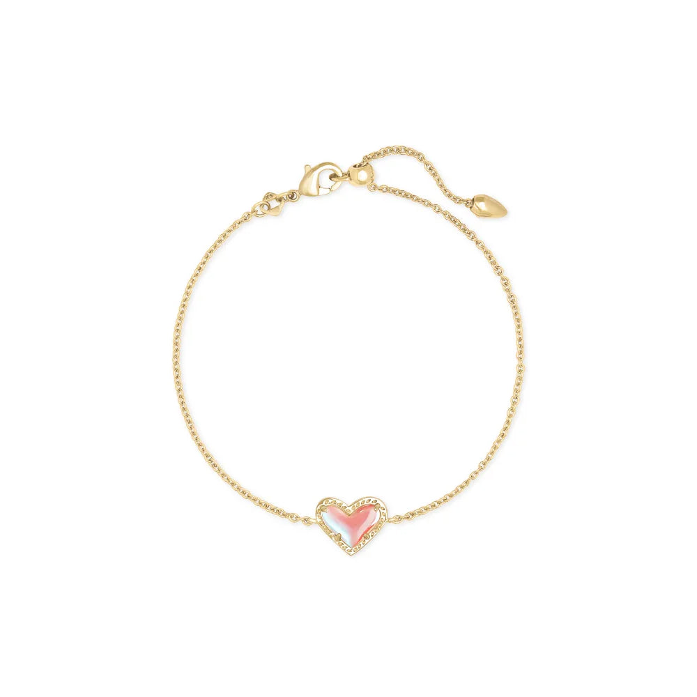 Kendra Scott Ari Heart-shaped Gold-plated Chain Bracelet for Women