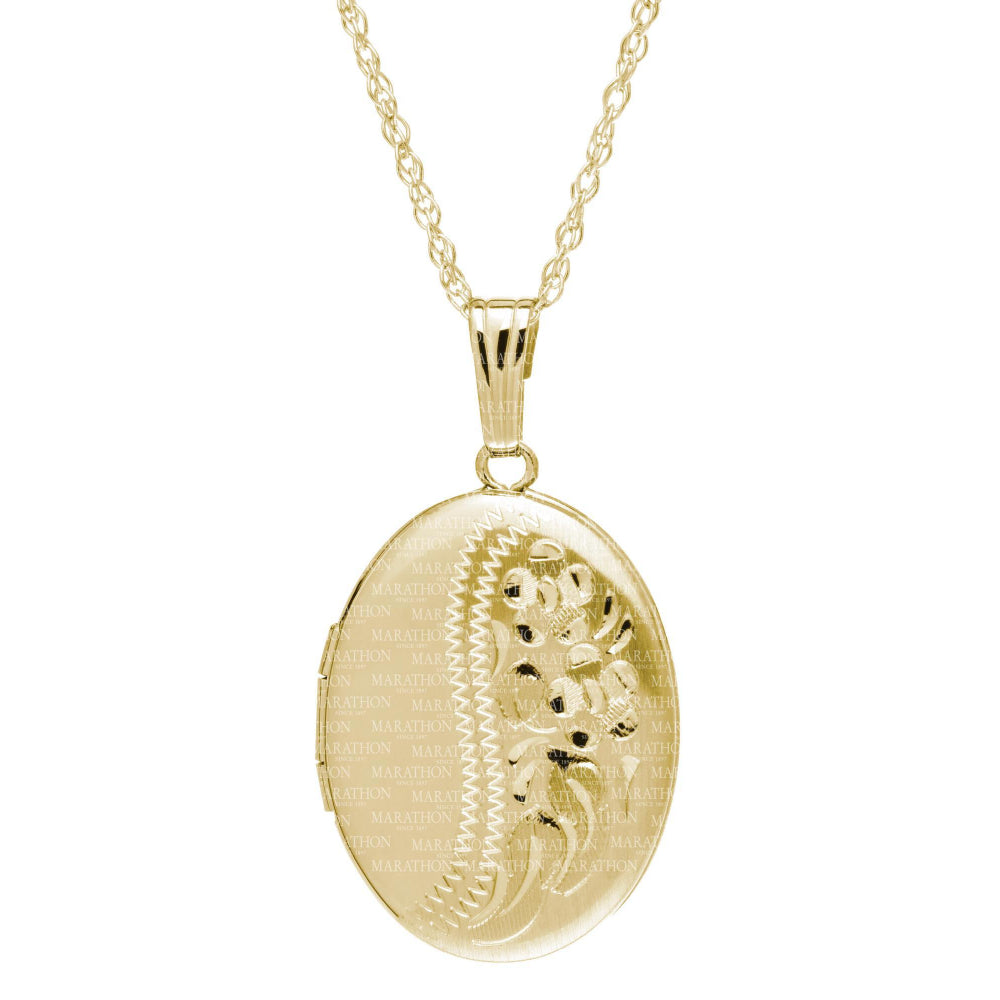 Exquisite 14k Gold Oval-shaped Locket Necklace for Elegant Wear