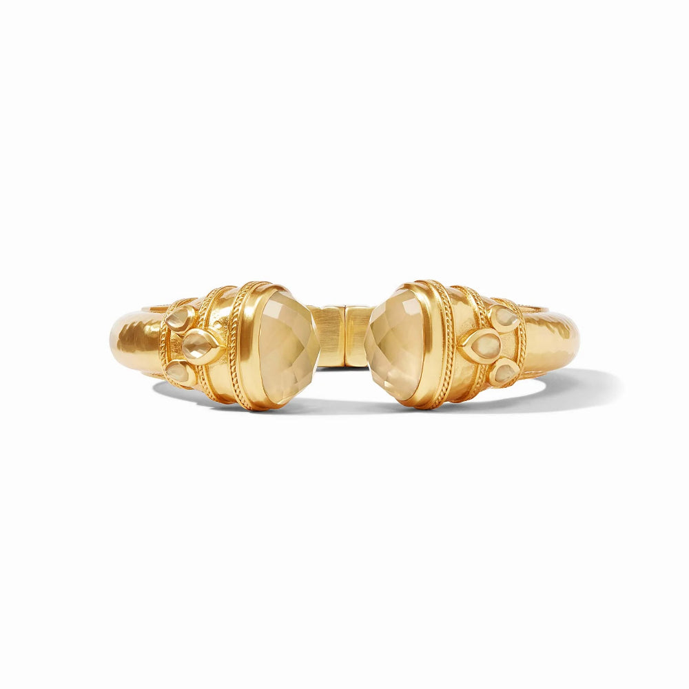 Julie Vos Gorgeous Rose - Cut Endcap 24K Gold - Plated Cannes Cuff