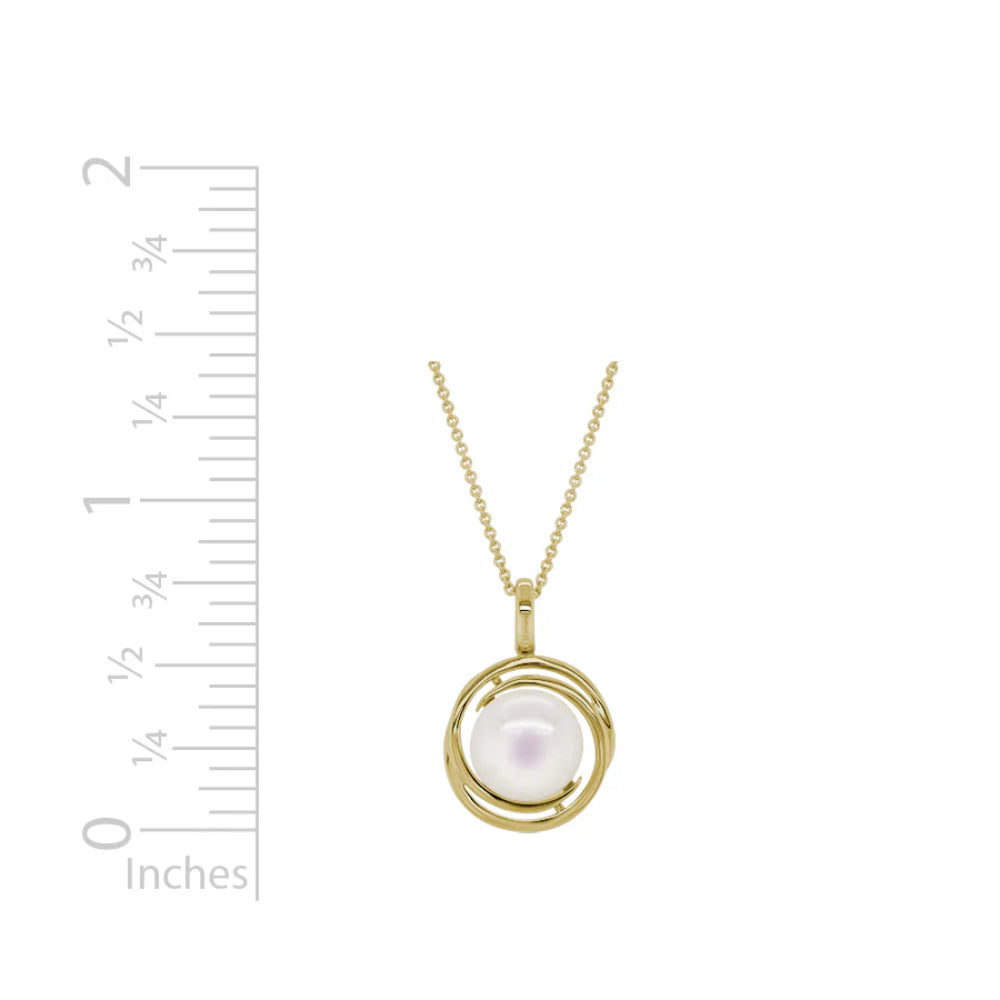 Exquisite 14k Gold Freshwater Pearl Pendant Necklace for Elegant Adornment