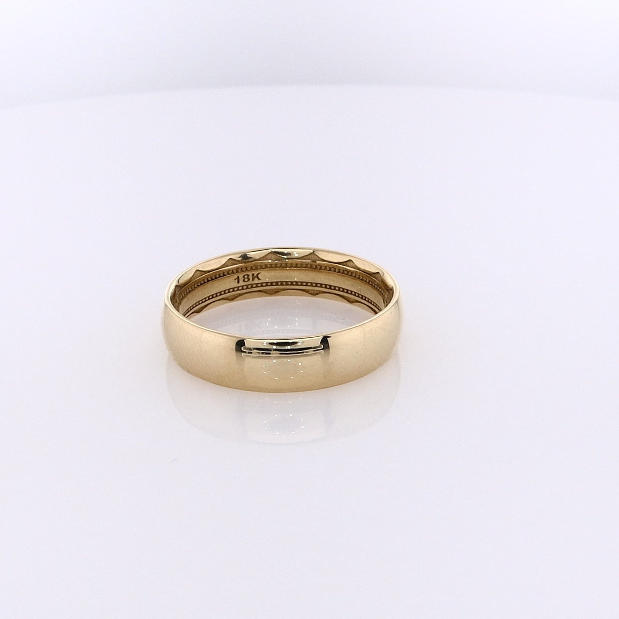 Estate Tacori 18 Karat Yellow Gold Elegant and Smooth Polished Classic Style Wedding Band for Couples