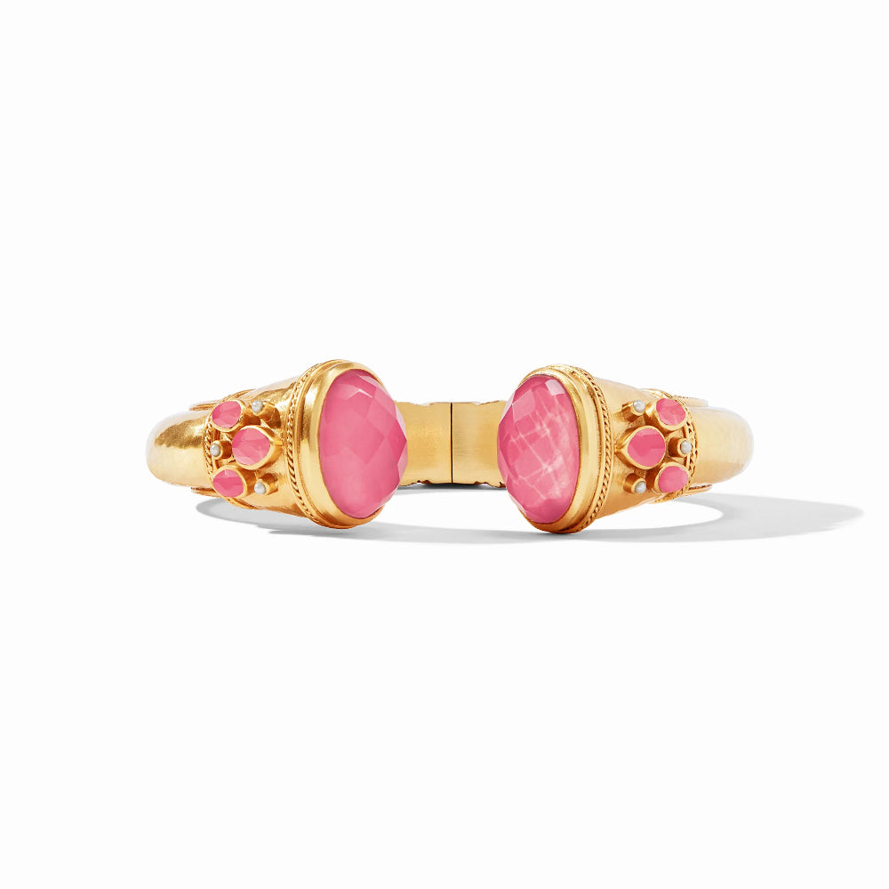 Julie Vos Gorgeous Rose - Cut Endcap 24K Gold - Plated Cannes Cuff