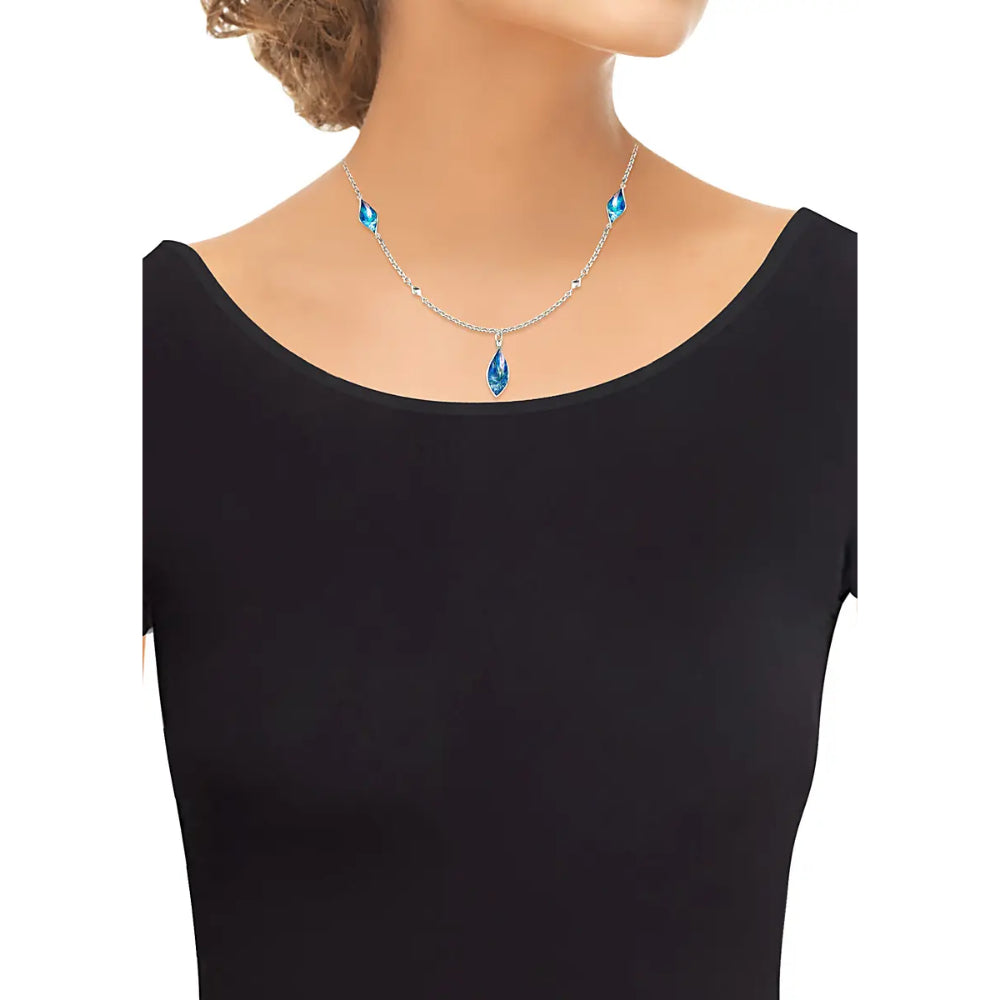 Nicole Barr Blue Aurora Marquise Twisted Adjustable Necklace