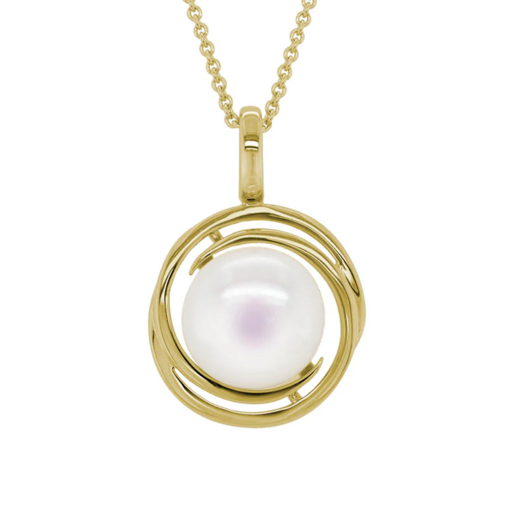 Exquisite 14k Gold Freshwater Pearl Pendant Necklace for Elegant Adornment