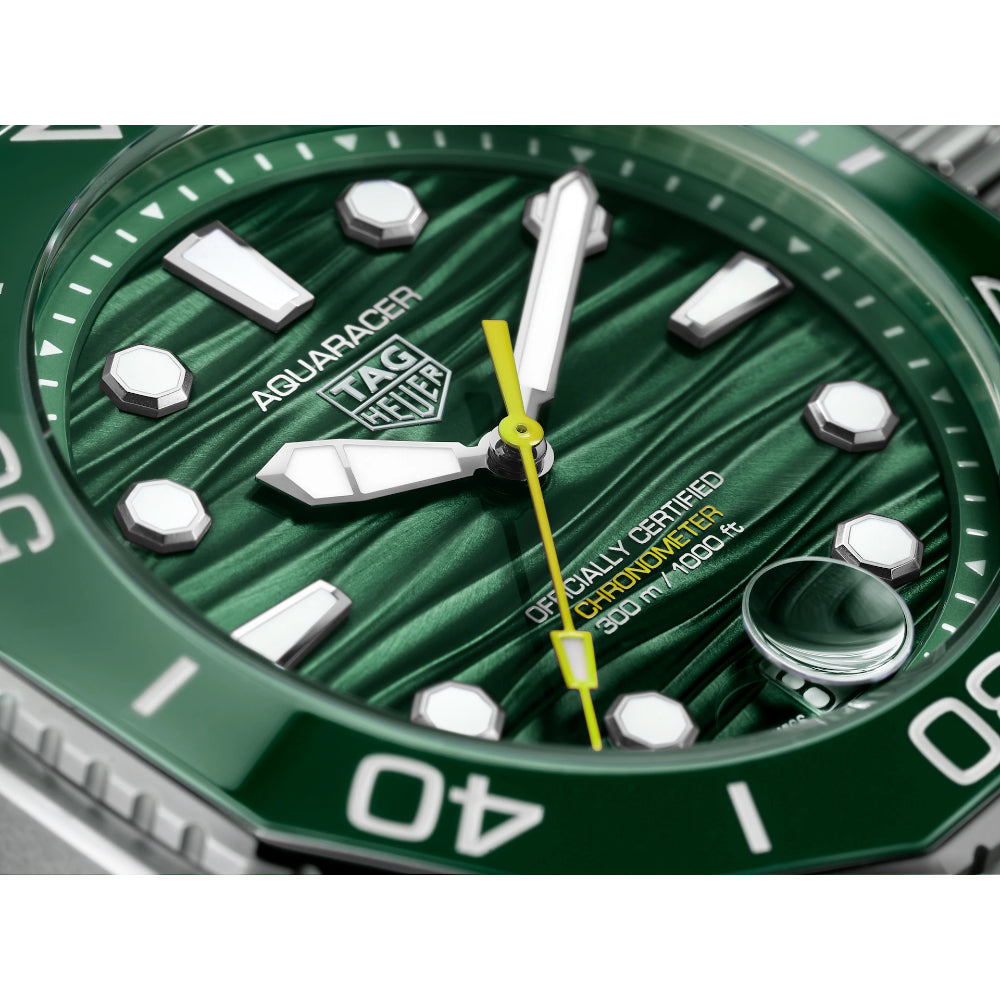 TAG Heuer Green Dial Aquaracer Professional 300 Automatic Date Watch