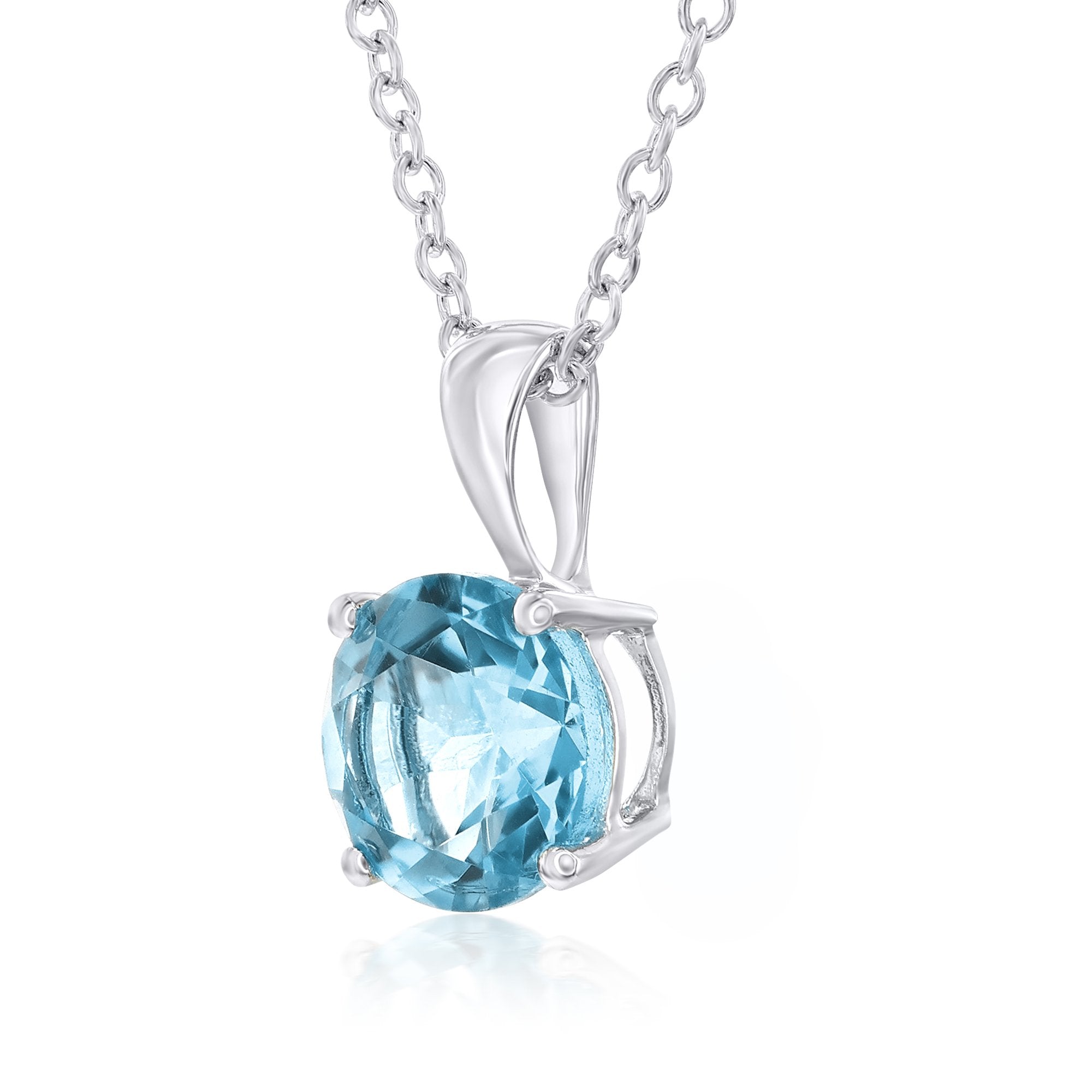 14k Gold Aquamarine Pendant Necklace by Smyth Jewelers