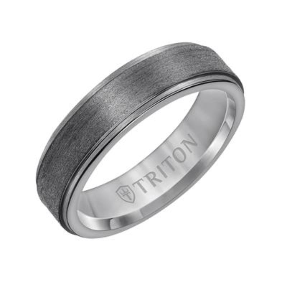 6mm Frederick Goldman Tantalum Satin Finish Contemporary Wedding Band