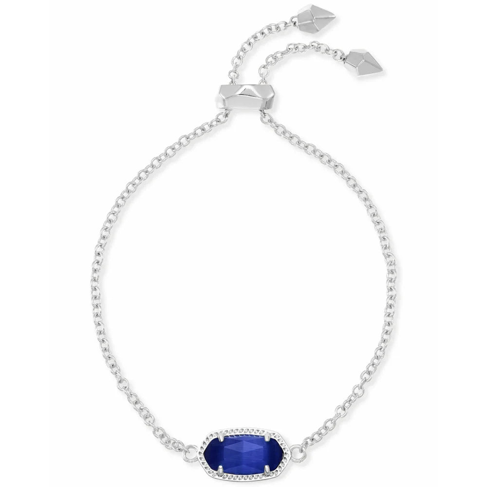 Kendra Scott Elaina Cobalt Cats Eye Adjustable Gold Chain Bracelet