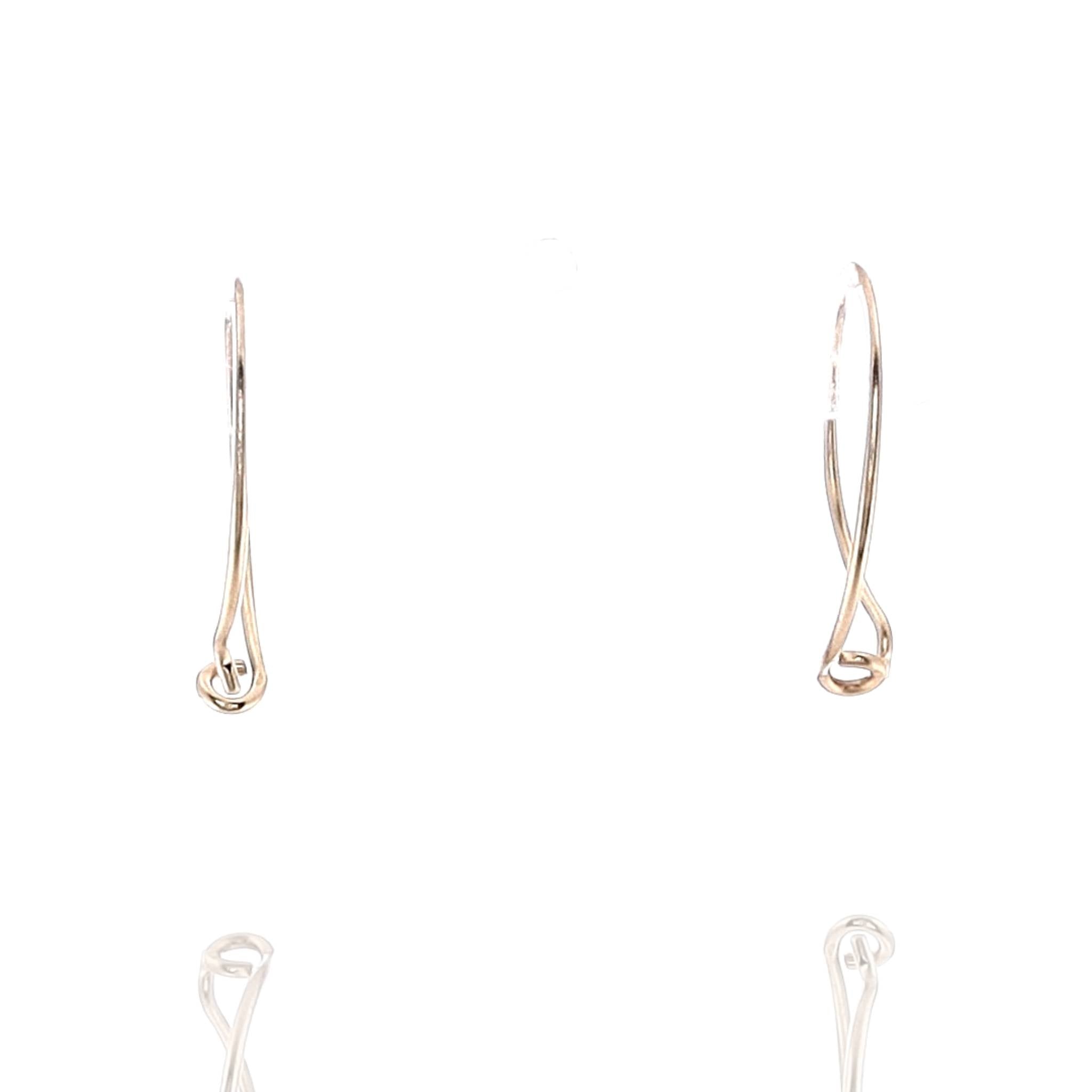 14k Yellow Gold Delicate Thin Wire Hook Closure Hoop Earrings
