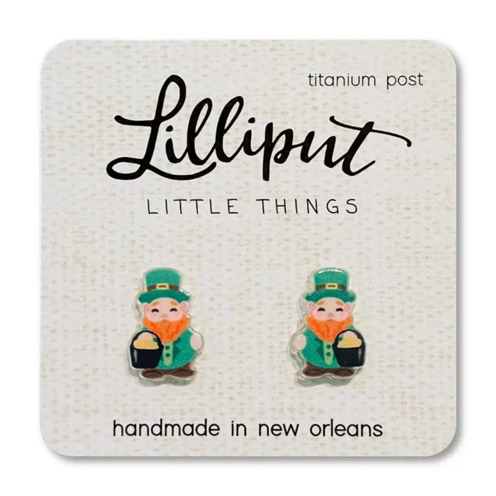 Lilliputian Novelty Leprechaun-themed Fashion Earrings for All-day Wear