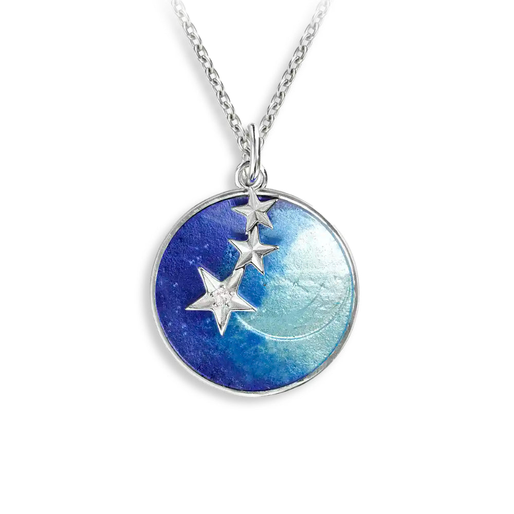 Blue Round 3 - Star Adjustable Necklace by Nicole Barr