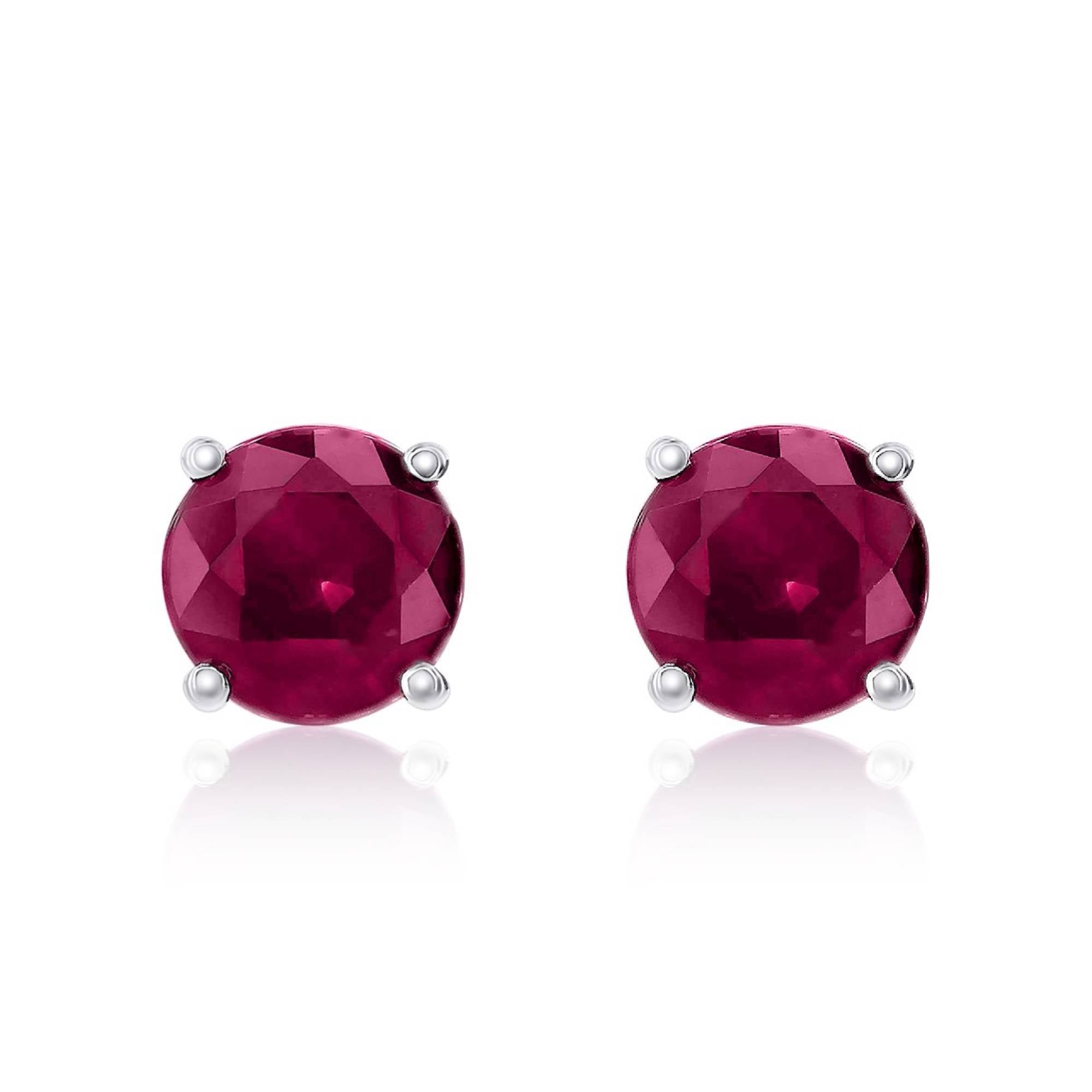 18k Gold Ruby Stud Earrings from Smyth Jewelers - 5 mm Size