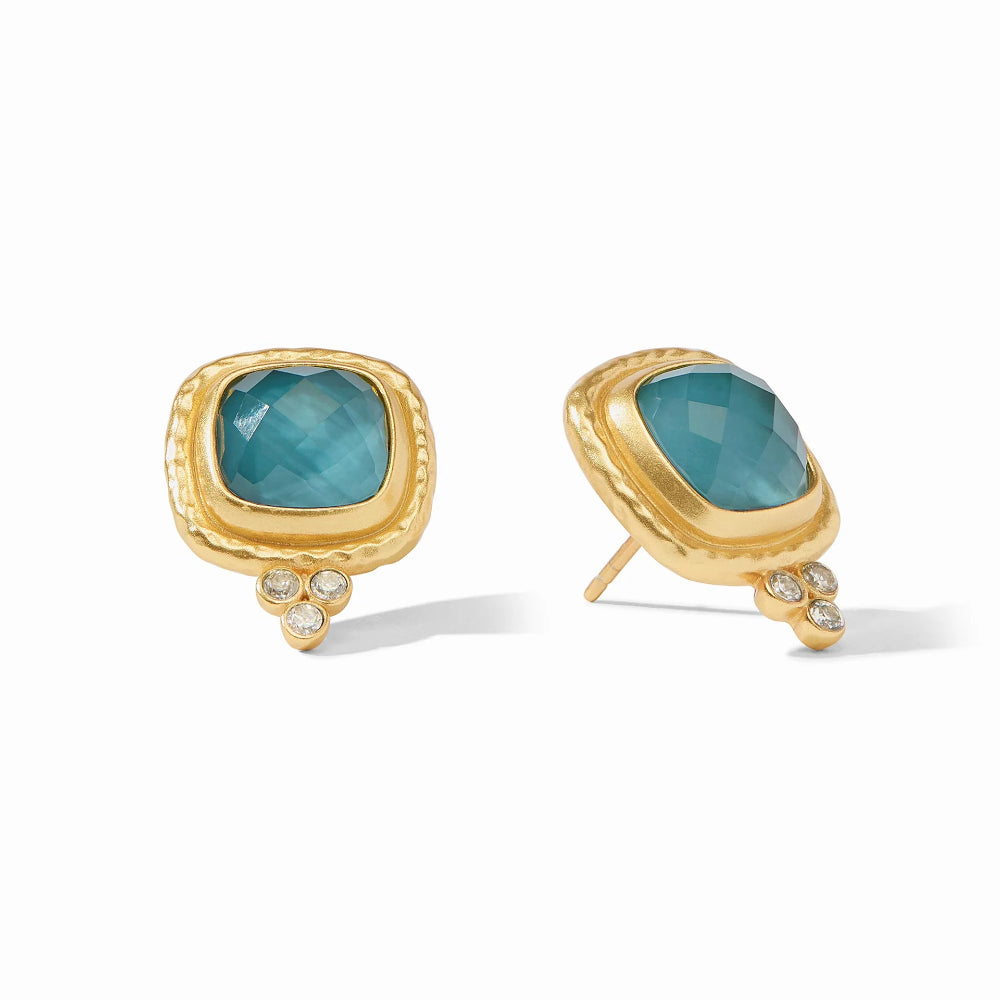 Julie Vos Elegant Tudor Stud with 24k Gold Plate