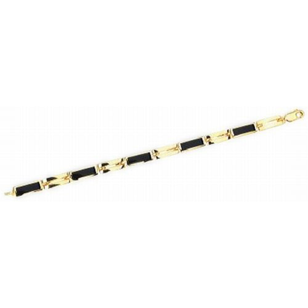 Luxurious 14k Gold Black Onyx Jewelry Bracelet for Elegant Style