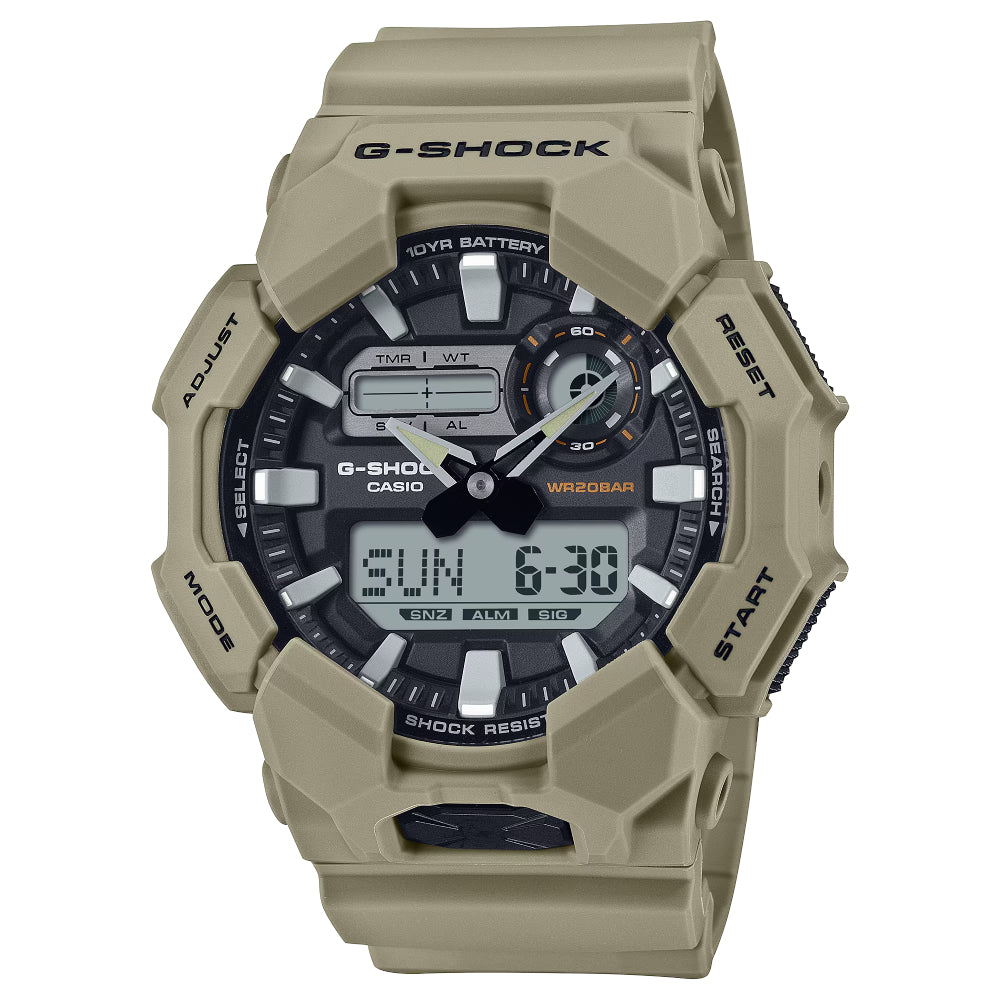 G-Shock GA-010 Series Analog - Digital Resin Wristwatch with Long - lasting Battery