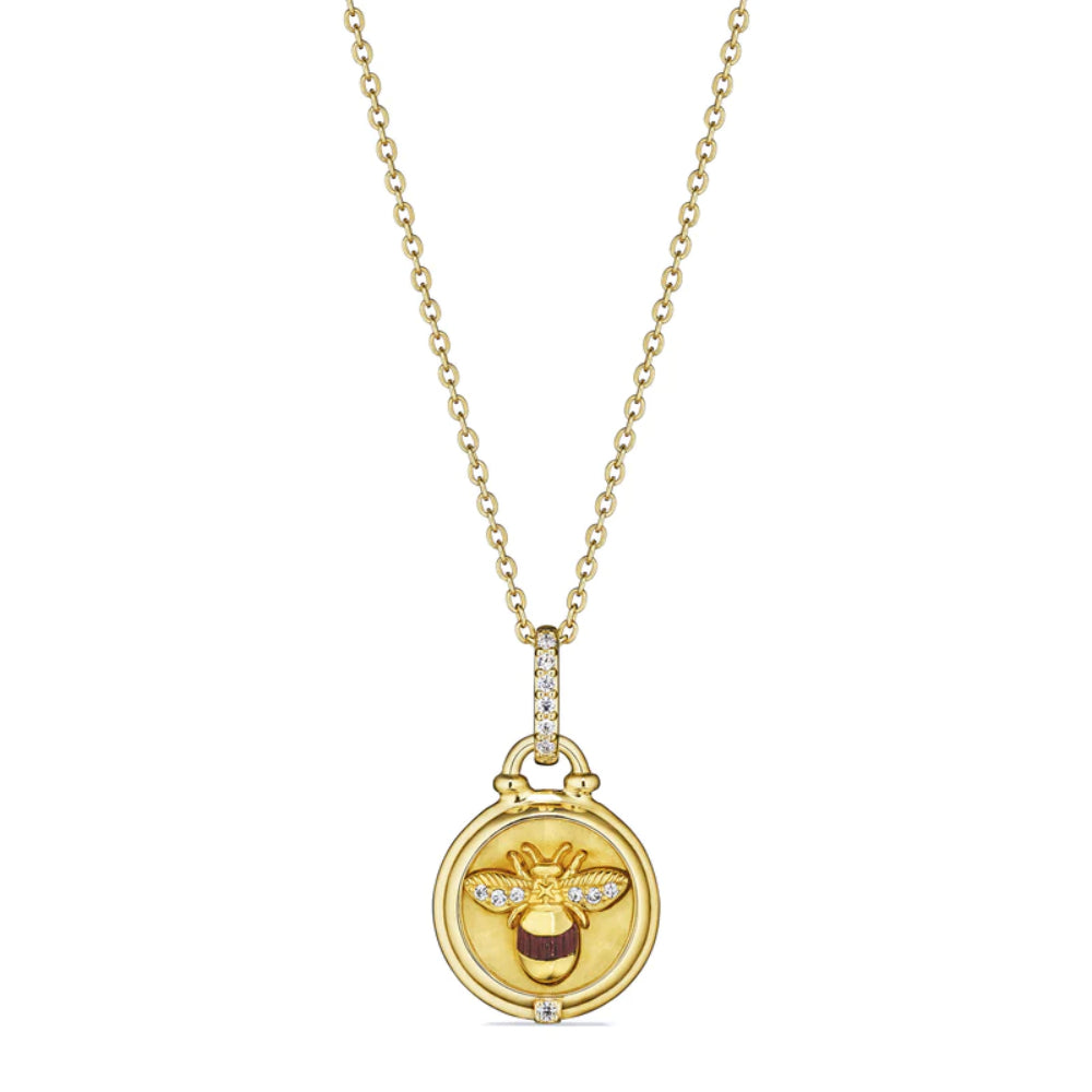 Judith Ripka Little Luxuries Collection Bumble Bee Inspired Gold Necklace