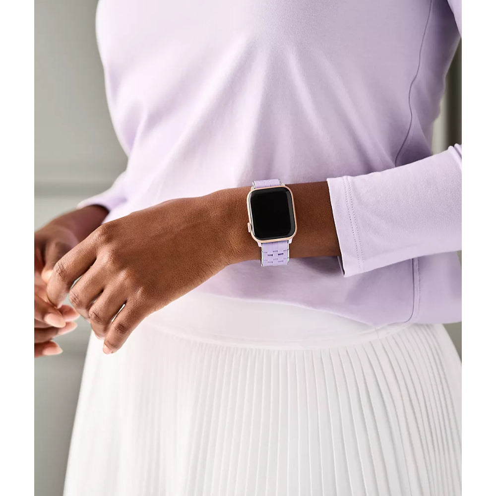 Michele Soft Lavender-colored Silicone Bracelet Band Compatible with Apple Watch® Series 1 - 9 and Apple Watch® Ultra 1 - 2