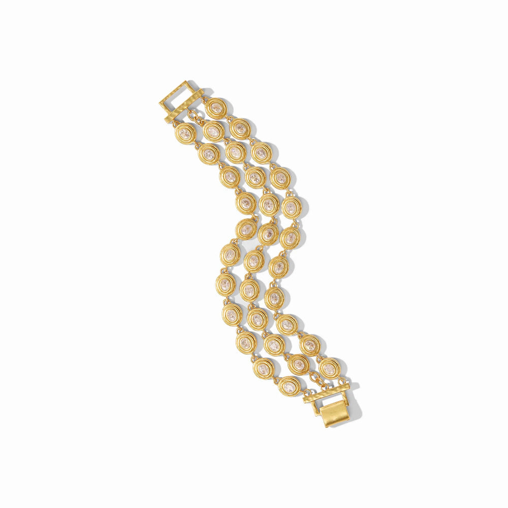 Julie Vos Tudor Triple Row Tennis Style Bracelet for Elegant Adornment