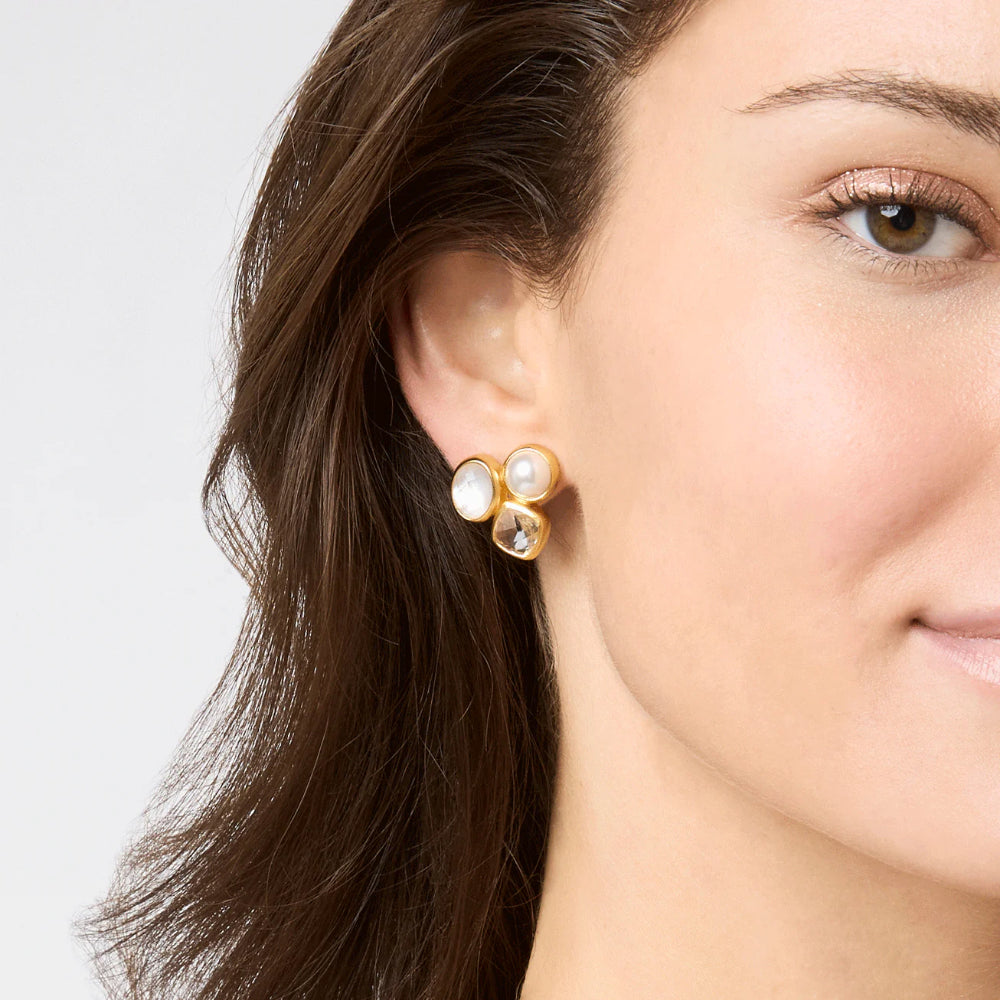 Julie Vos Exquisite Kaleidoscope Style Statement Stud Earrings