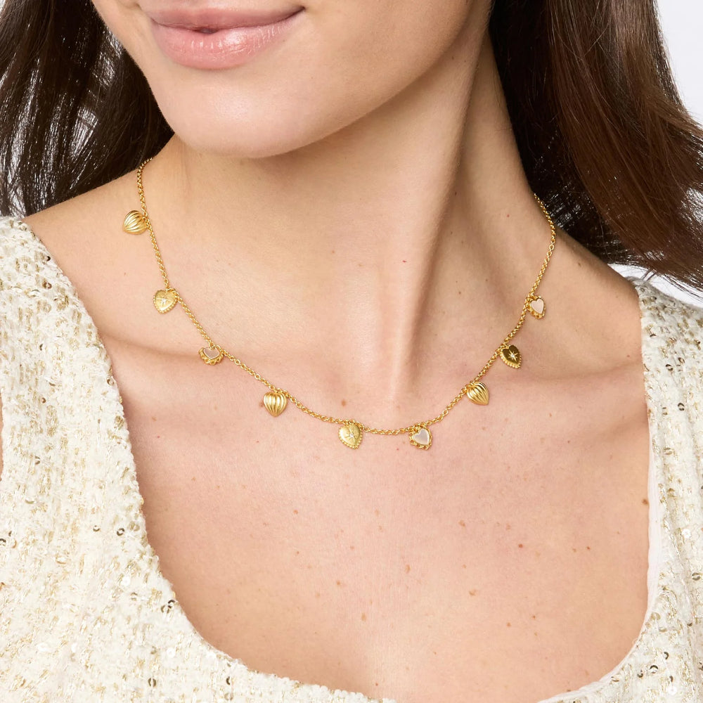 Julie Vos Delicate Heart Charm Necklace - A Timeless Jewelry Piece