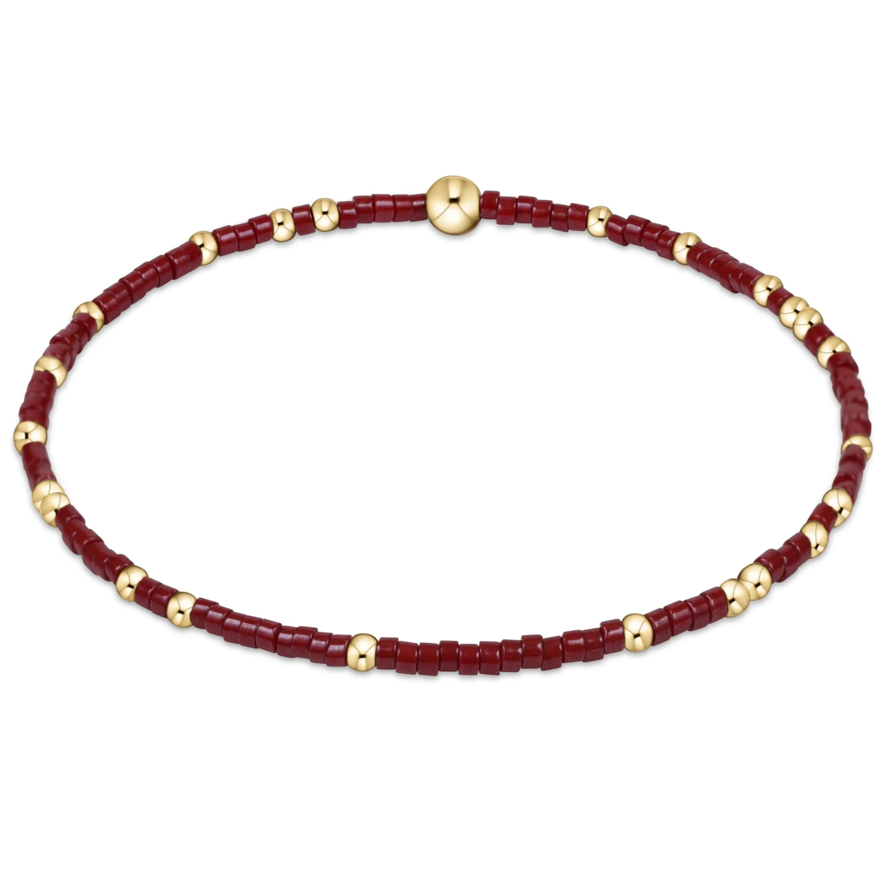 enewton 5.5-inch egirl Style Gameday Bracelet - Solid Unwritten Hope Design with 14kt Gold-Filled Beads