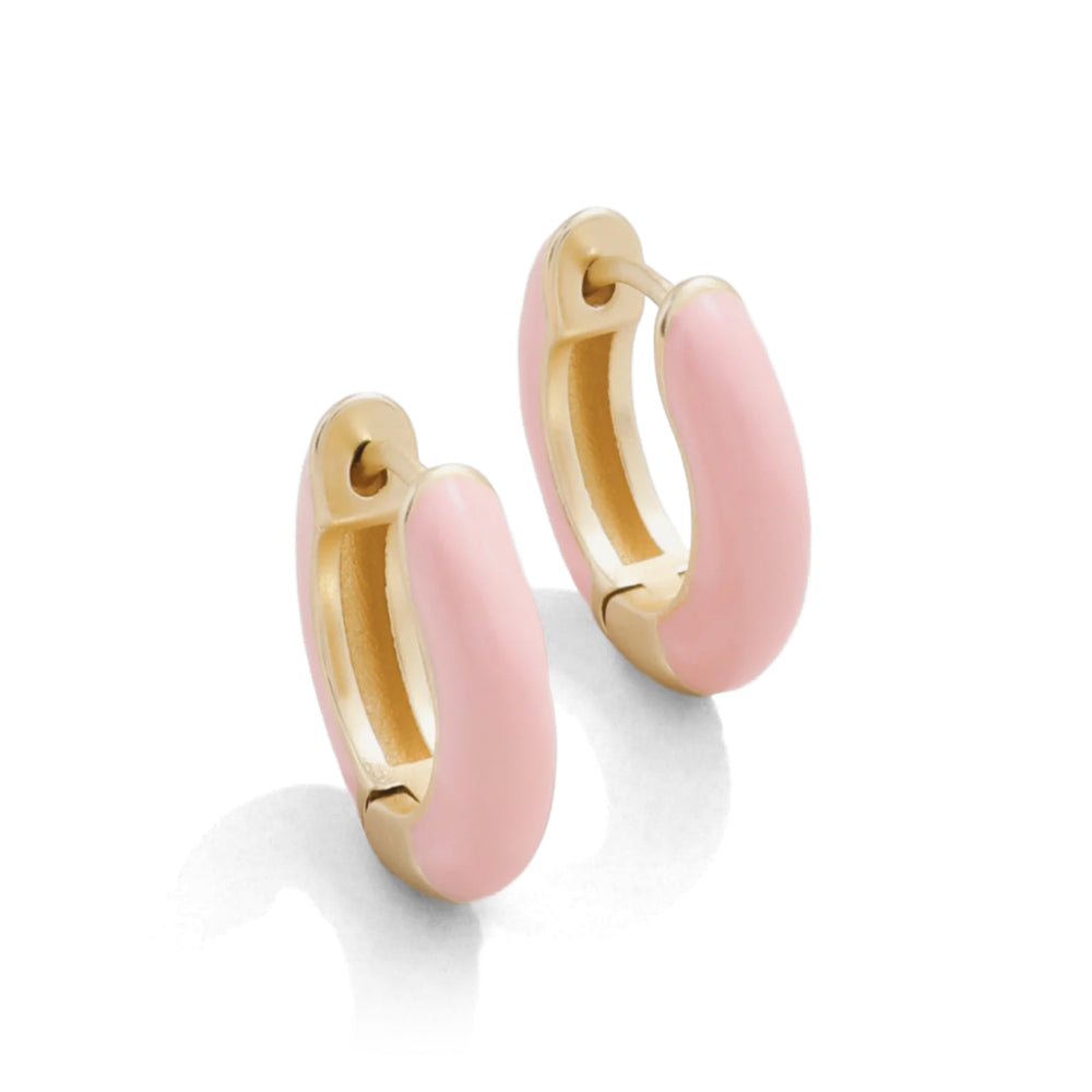 Spartina Clara Fashionable Hinged Enamel Hoop Earrings