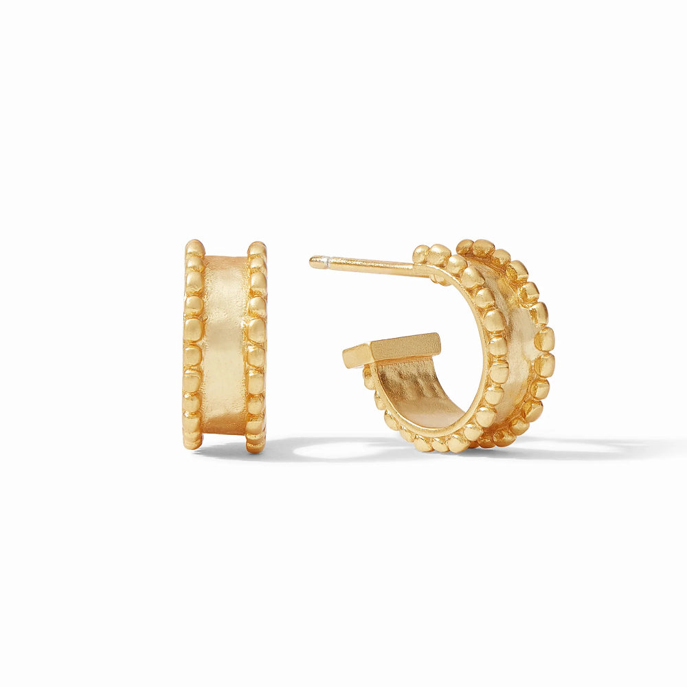 Julie Vos Marbella Reversible Hoop & Charm 24K Gold-Plated Earrings