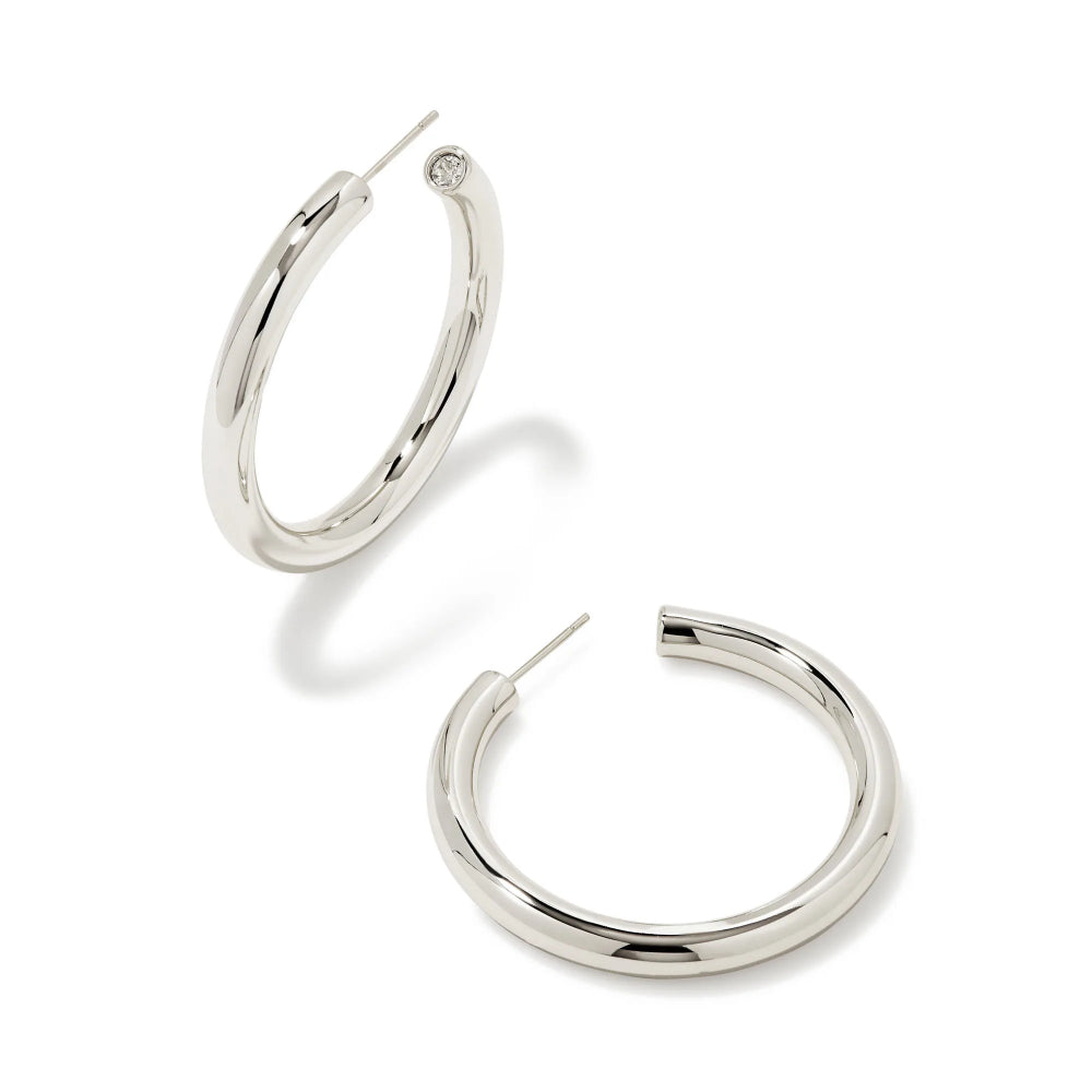 Stylish Kendra Scott Colette Gold or Rhodium Hoop Earrings for Women's Jewelry Collection