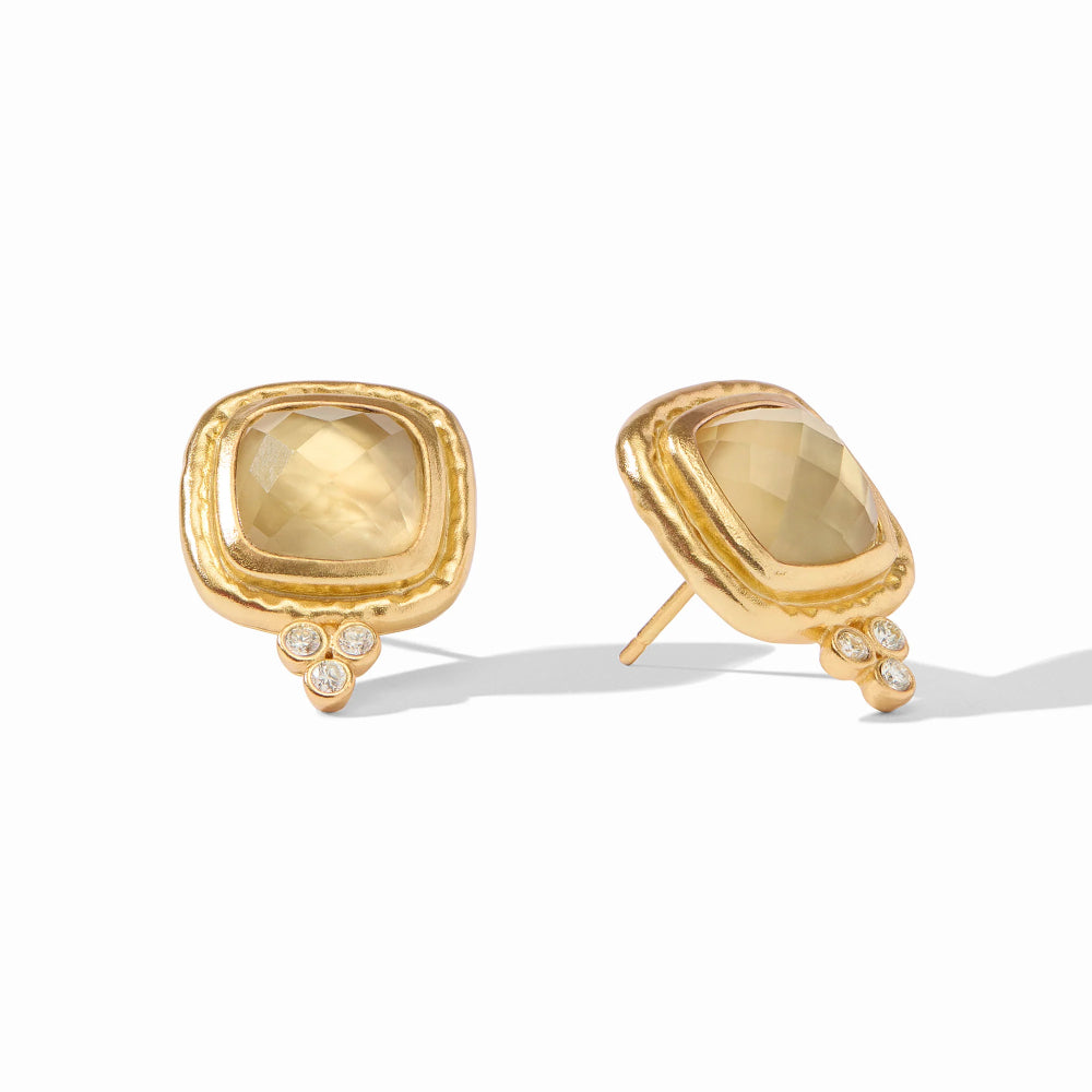 Julie Vos Elegant Tudor Stud with 24k Gold Plate