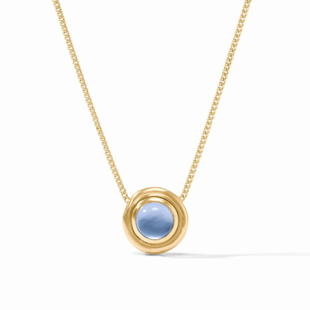 Julie Vos Delicate Wave Stone Cabochon Necklace for Women