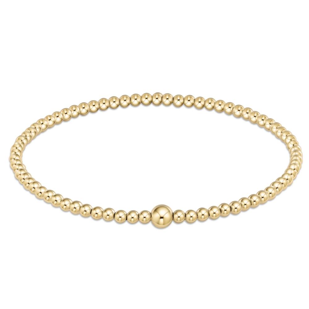 enewton Timeless Gold 3mm Bead Bangle Jewelry - Standard 7.5 Inches Measurement