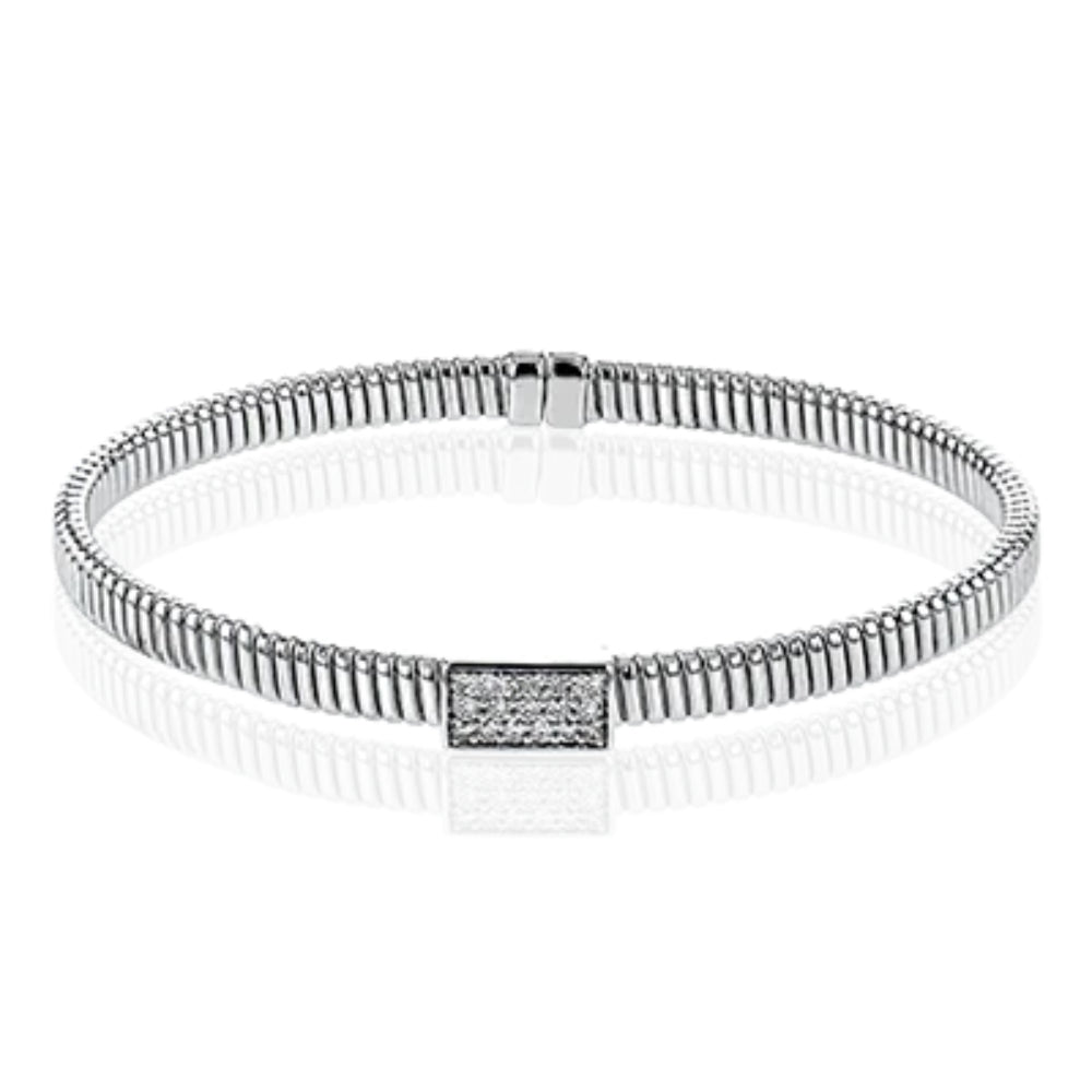Simon G. Exquisite 18k Gold Diamond-Embedded Bracelet for Jewelry Lovers