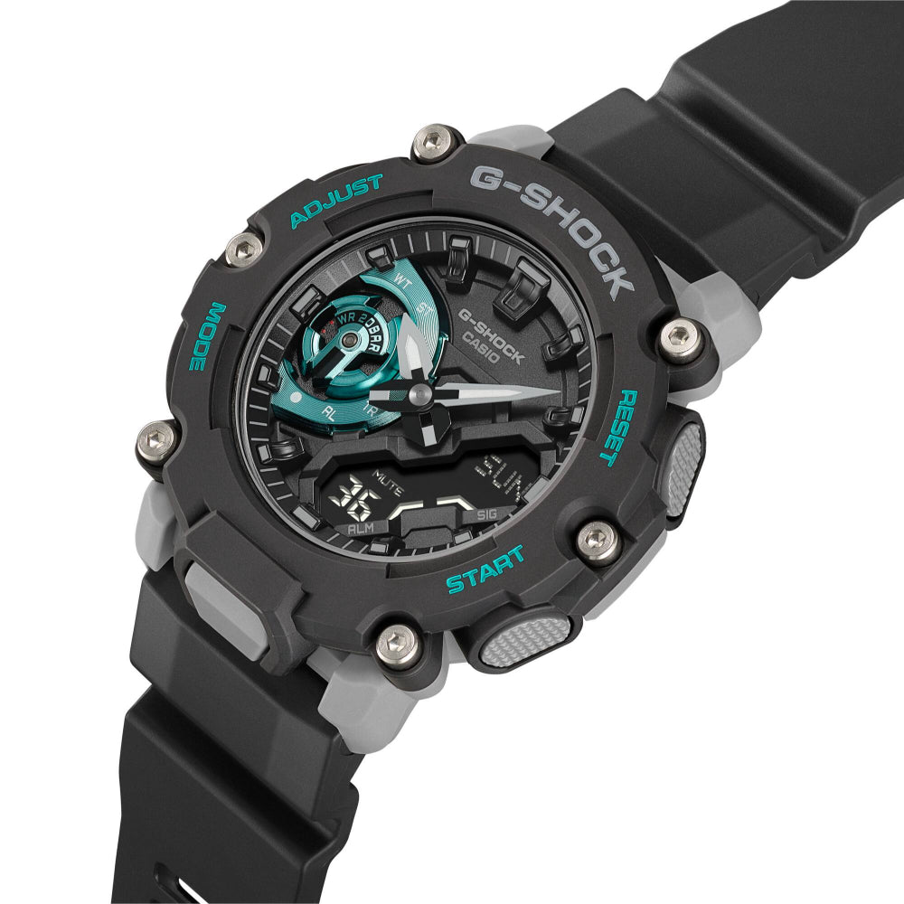 Slim and Tough G-Shock GA2200 Series - Black & White GA2200M-1A Watch