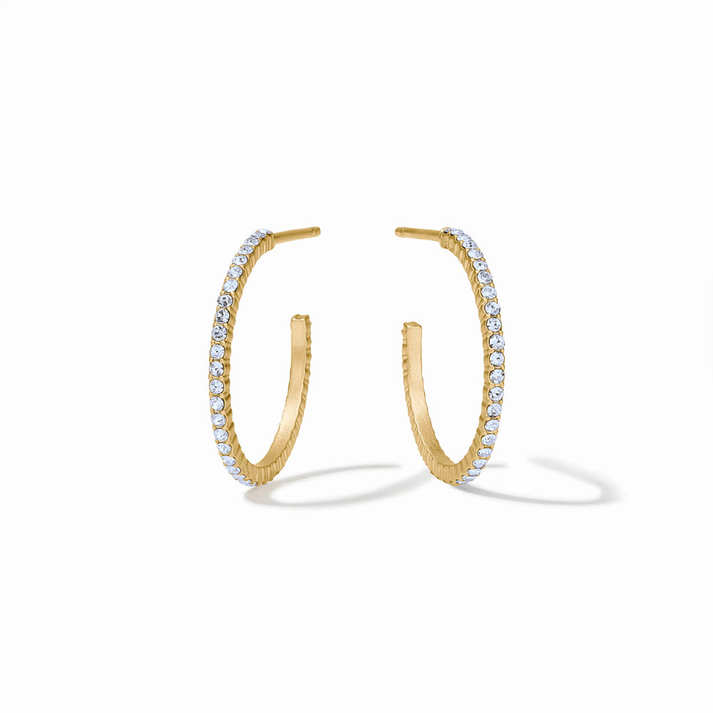 Julie Vos Periwinkle Windsor Hoop Earrings in 18K Gold Plate