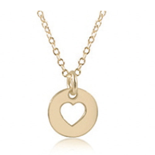 enewton egirl Style 14-inch Gold Necklace - Delicate Small Gold Love Disc