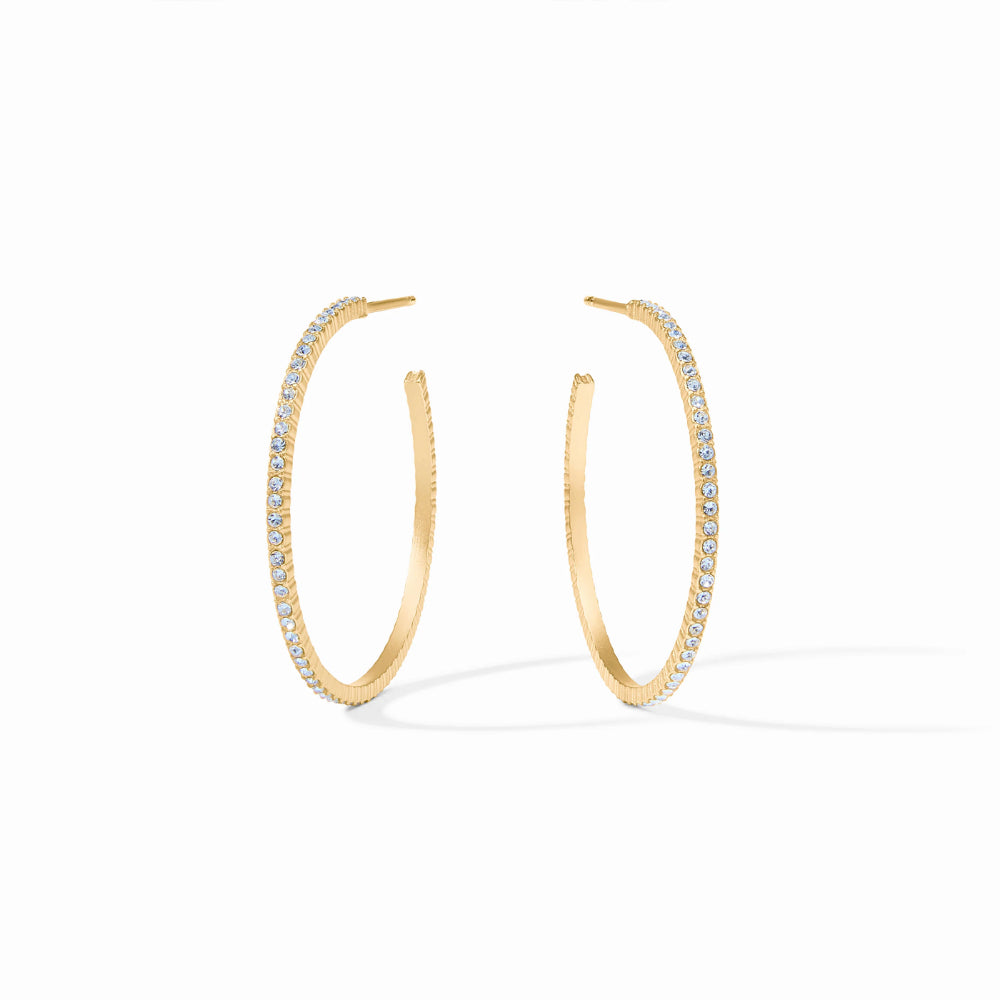Julie Vos Periwinkle Windsor Hoop Earrings in 18K Gold Plate