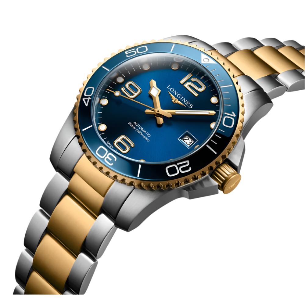 Longines HydroConquest 41mm Automatic Stainless Steel and Yellow PVD Coated Two-Tone Men's and Women's Sports Watch