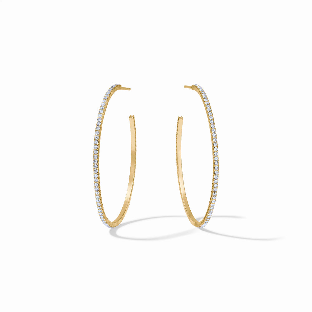 Julie Vos Periwinkle Windsor Hoop Earrings in 18K Gold Plate