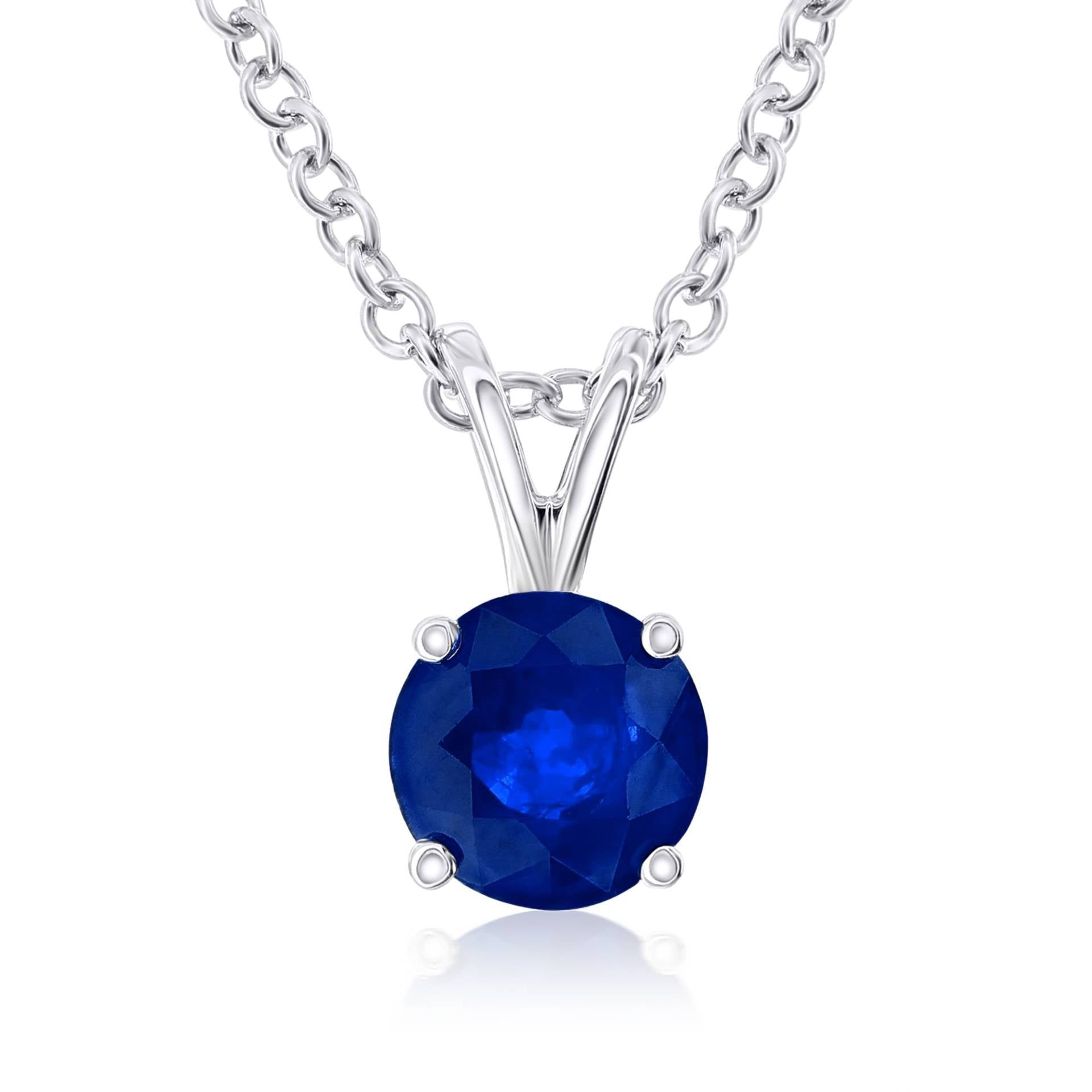 Smyth Jewelers Exquisite 14k Gold Sapphire Pendant Necklace for Women's Fashion Accessory