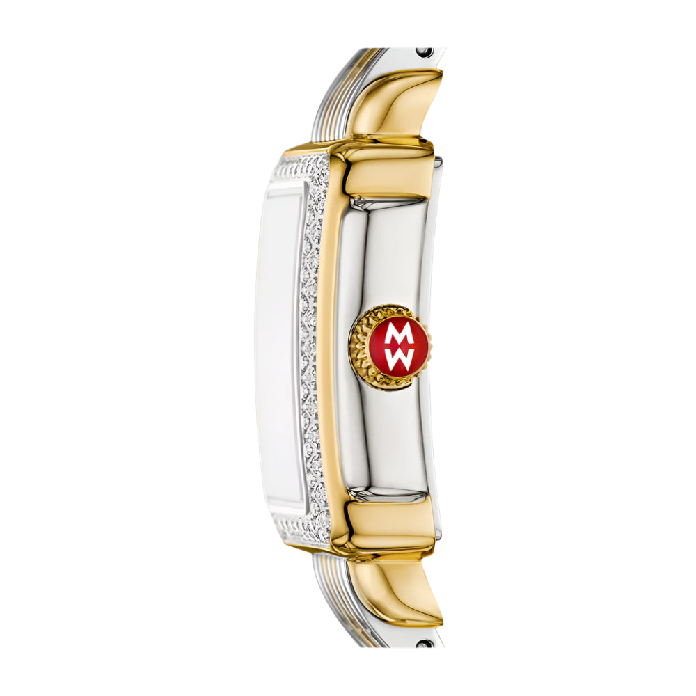 Michele Deco Madison Mini 18k Gold-Plated Two-Tone Diamond Ladies' Wristwatch