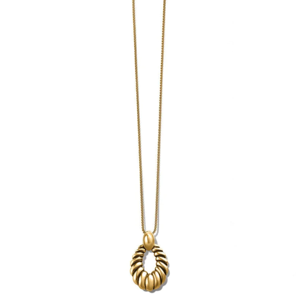 Convertible Brighton Athena Inspired Scalloped Gold Plated Necklace for Timeless Sophistication