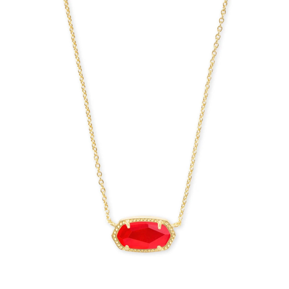 Kendra Scott Red Illusion Elisa Gold-Plated Pendant Necklace