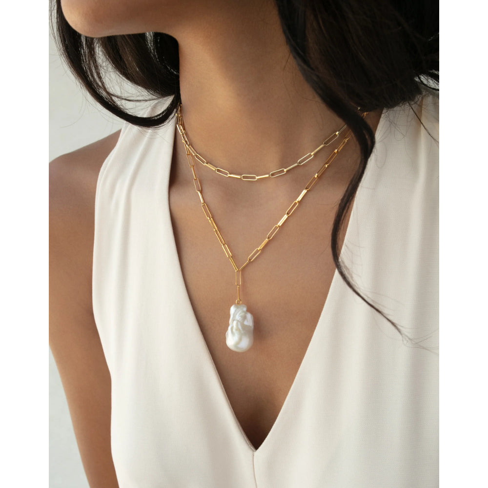Anna Beck Oversized Baroque Pearl Necklace for Trendy Layering