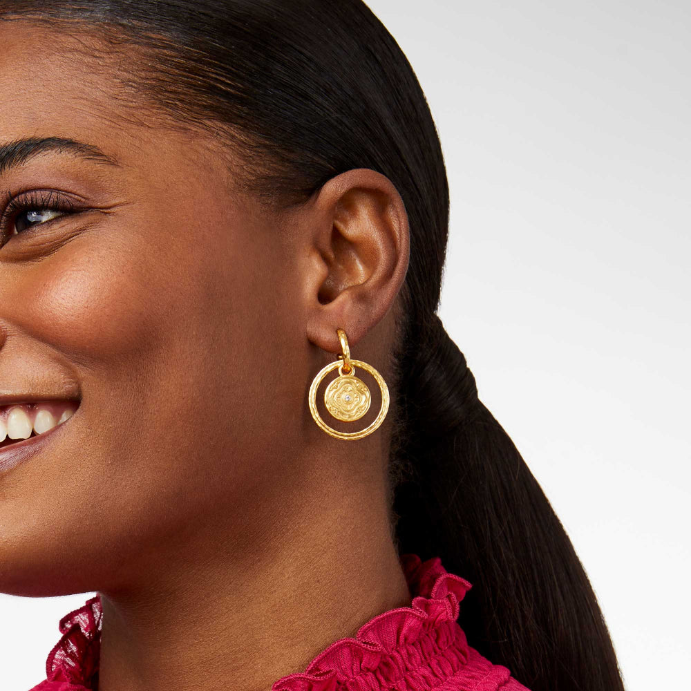 Julie Vos 24k Gold Plated 6-in-1 Astor Charm Earrings