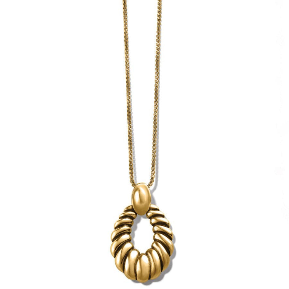 Convertible Brighton Athena Inspired Scalloped Gold Plated Necklace for Timeless Sophistication