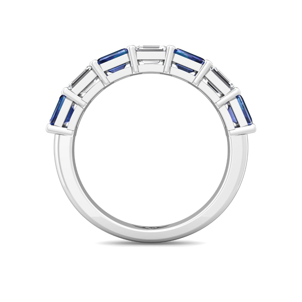 14k Gold Martin Flyer Band with Stunning Sapphires and Diamonds
