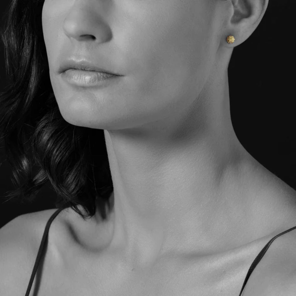 Lagos Solid 18k Gold Caviar Style Beaded Stud Earrings for Daily Wear