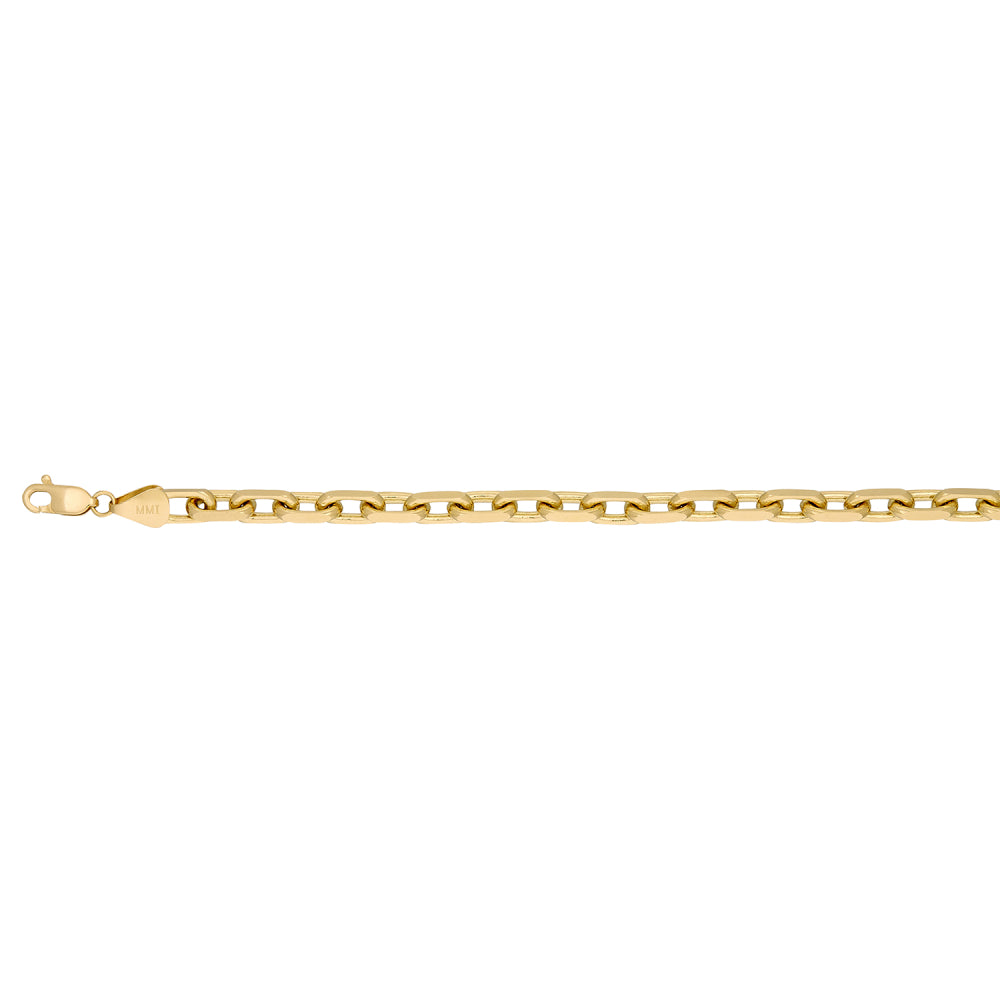 14k Yellow Gold 5.3 Millimeter Anchor Link Bracelet with an 8.5-Inch Length