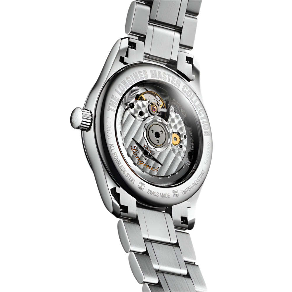 Longines Master Collection 34mm Automatic Diamond-Encrusted Luxury Wristwatch