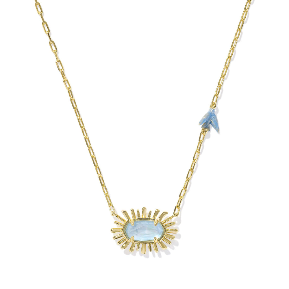 Kendra Scott Gold Elisa Bird Short Pendant Necklace - A Springtime Delight